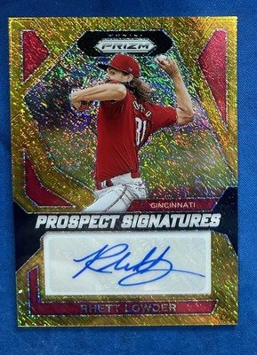 Rhett Lowder 2024 Prizm Baseball Auto /2 GOLD Shimmer 🔥🔥 Reds Prospect - Image 1 of 2