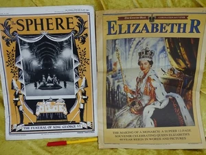 2-for-1 The SPHERE Magazine 54 pg FUNERAL of KING GEORGE VI + Bonus Elizabeth II - Picture 1 of 20