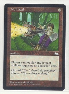 MTG MIRAGE: 1x NM/M Null Rod Magic the Gathering Card Cannot Activate Artifacts - Picture 1 of 2