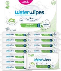 Sensitive+ Hydrating Boost Wipes, 720 Pezzi (12 Confezioni), 99% Acqua Con Aloe - Foto 1 di 12