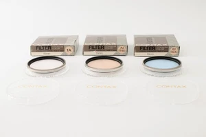 [Almost Unused Box] Contax 55mm Filter Set 1A A2 B2 Titanium G2 21mm From JAPAN - Picture 1 of 16