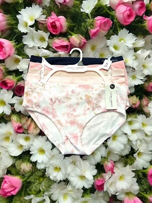 LAURA ASHLEY ~ Paquete de 5 BRAGAS HIPSTERS ~MULTICOLOR ~ # LS6800 ~ Talla XL ~ GRAN AJUSTE Foto 1 de 4