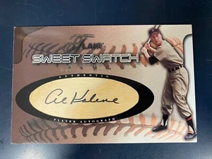 2002 Flair Box Topper Sweet Swatch Bat card #1/285 Al Kaline Auto firmata - Foto 1 di 2