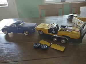 Chevy SSR 1:18 scale diecast w/ 70 Chevy Nova w Trailer cars 3 piece set - Picture 1 of 12