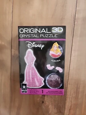 Rompecabezas de Cristal 3D Original BePuzzled Disney Aurora Rosa 39 Piezas... Totalmente Nuevo  Foto 1 de 2