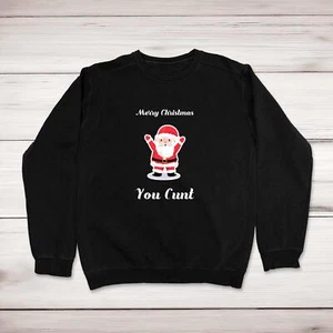 Merry Christmas You... Swearing Christmas Jumper - Picture 1 of 3