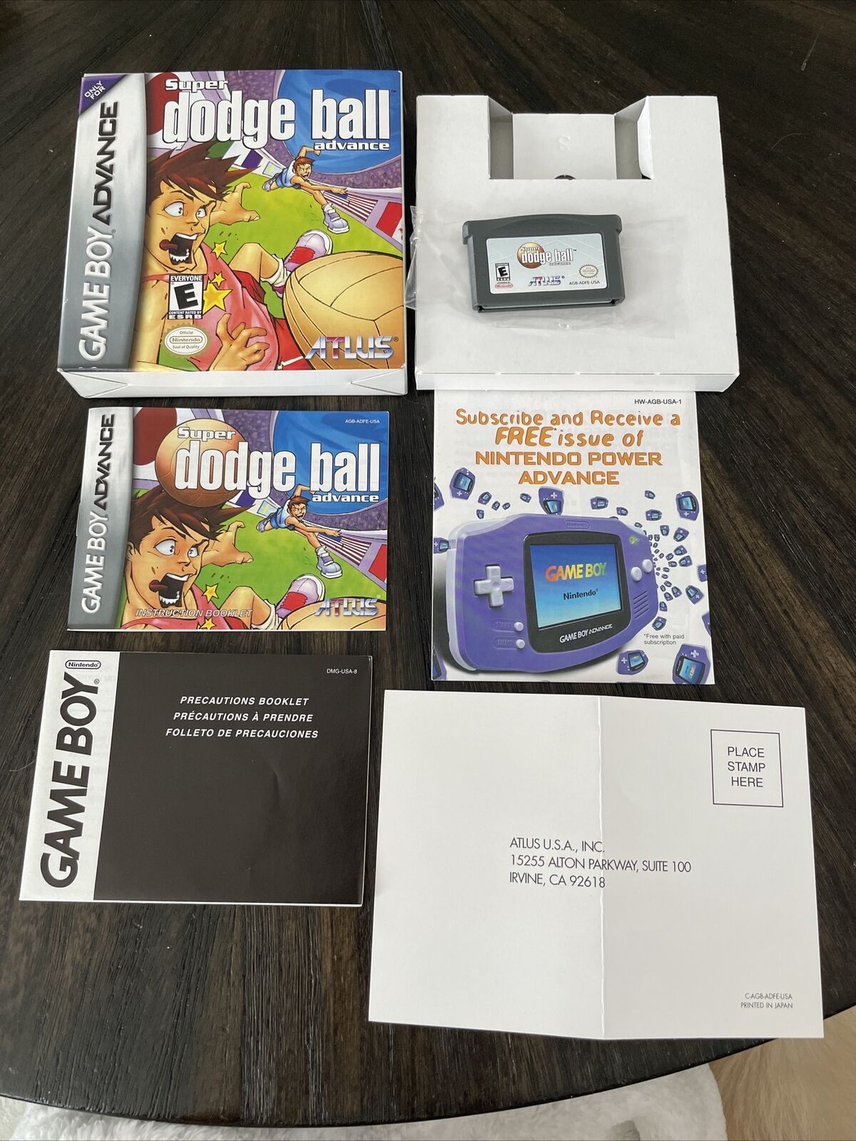 Nintendo Gameboy Advance Game Super Dodge Ball Advance CIB Complete In Box 