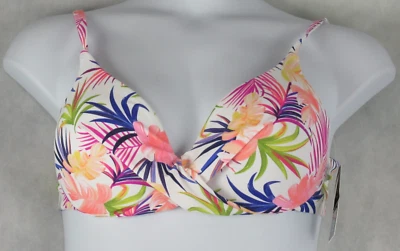 Top de bikini push-up Island Escape para mujer traje de baño, multi floral, talla 14 Foto 1 de 2