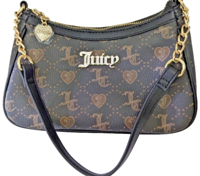Bolso de hombro Juicy Couture impecable pequeño negro dorado café paparazzi Foto 1 de 4