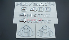Chrome  "S400 + MAYBACH + 4 MATIC " Emblem Auto Front Badge for Mercedes-Benz S