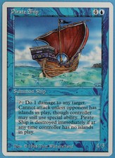 Pirate Ship Summer Magic Edgar NM Blue Rare MTG CARD (ID# 28938) ABUGames
