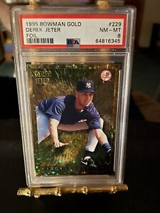 Derek Jeter 1995 Bowman Gold Foil #229 HOF PSA 8 NM-MT NY Yankees Free Shipping!