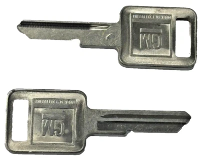 2 NUEVOS GM Logo OEM ENCENDIDO "E" Llave en Blanco Sin Cortar 320404 B44P B44 01154606 56-E Foto 1 de 4