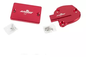 Raptor 700 +17 Throttle Cover Master Cylinder Cover Billet Red by Alba Racing - Picture 1 of 5