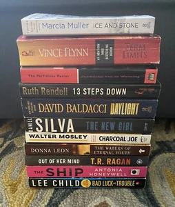 LOT 11 MYSTERY THRILLER SUSPENSE CRIME ACTION Large Paperback Books GOOD - Picture 1 of 9