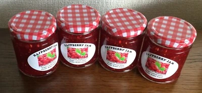 4 Jars of Homemade Raspberry Jam - 8 oz - Image 1 of 3