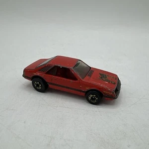 Hot Wheels Hot Ones Turbo Mustang Cobra Gold Rims Vintage 1979 Red Ford - Picture 1 of 7