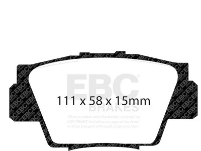 Juego de pastillas de freno trasero para 91-05 Acura NSX KG71W7 Foto 1 de 4