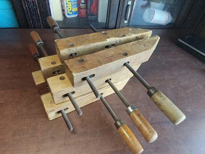 🔥Lote de 3 abrazaderas de madera de tornillo manual Jorgensen 14" abrazadera ajustable paralela Co EE. UU. Foto 1 de 4