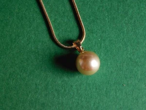 Kette mit Perle Anhänger gold Neu Modeschmuck Schmuck Halskette - Bild 1 von 5