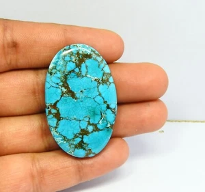 67.00 Cts Magnesite Wild Horse Turquoise Designer Dyed Gemstone Cabs 27x43x5 mm - Picture 1 of 8