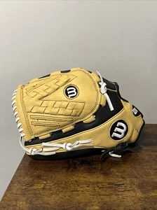 NEU Wilson Siren A500 12,5" FastPitch Softball Handschuh LHT schwarz/hellbraun Leder - Bild 1 von 7