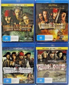 Pirates of the Caribbean Series 1-4 Blu-ray Movies Disney Action Adventure *READ - Picture 1 of 17