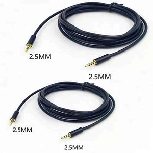 2PACK 2.5mm Male to 2.5mm male 4 Pole Headphone Audio AUX Cable 2meter 6ft - Picture 1 of 5