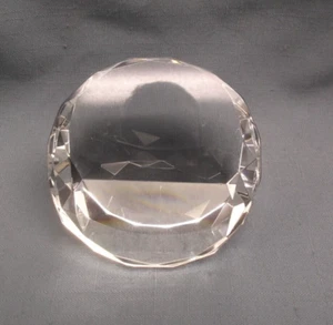 3" Diámetro Cristal Cristal Blanco Trofeo Piezas Grabado Premios Caja Acolchada - Imagen 1 de 3