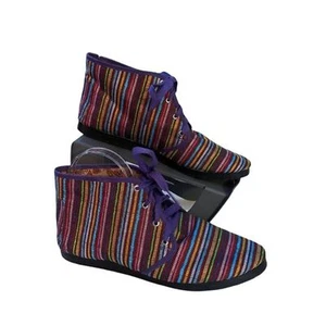 San Miguel Ankle Sneakers Men US M8.5 Flat High Top Mexico Multicolor MX 7 W10 - Picture 1 of 11