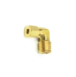 3/16" Tube OD Compression x 1/4" Male Npt Elbow Fitting Adapter Connector - Picture 1 of 6