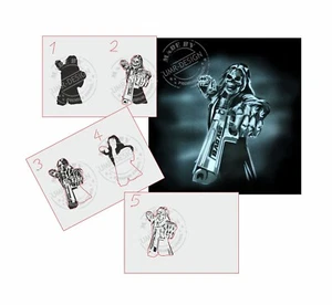 AS-080 Bad Ass plantilla paso a paso aerógrafo acrílico spray pintura de pared - Imagen 1 de 2