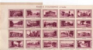AFRIQUE FRANCAISE Rare CARNET 20 Vignettes Ligue Maritime & Coloniale Française - Imagen 1 de 2