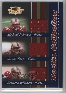2006 Donruss Threads Brandon Williams Vernon Davis Michael Robinson Rookie RC