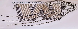 Bling ~ GATTI SELVATICI ~ Ferro da stiro con strass su trasferimento D.I.Y. ~ Grande 7,5 "x 5,75" ** - Foto 1 di 3