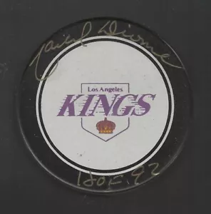 Marcel Dionne Signed & Inscribed Los Angeles Kings Official Game Puck BAS COA LA - Picture 1 of 2