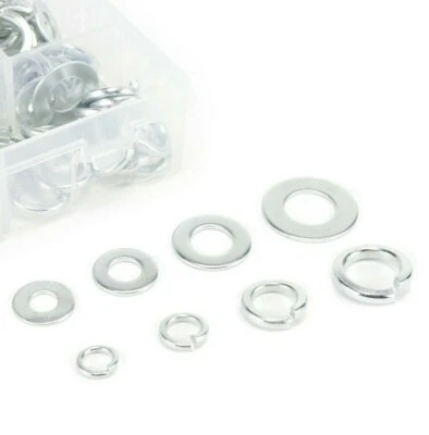 CAL-HAWK 250-Pc. Washer Assortment Set w/ Flat + Spring/Lock Type