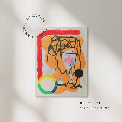 Arte Collage Abstracto Original - Estética Urbana - Arte de Pared Vibrante - Hecho a Mano Foto 1 de 4