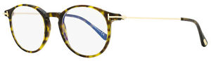 Tom Ford Blue Black Eyeglasses TF5759B 052 Dark Havana/Gold 49mm
