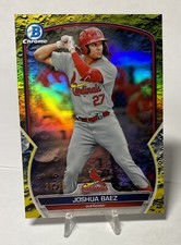 JOSHUA BAEZ 2023 Bowman Chrome Yellow Lunar Refractor 21/75 SP #BCP-127 Cards