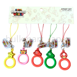 Universal Studios Nintendo Strap Set Mario Luigi Peach Super Mario Bros USJ NWT - Picture 1 of 4