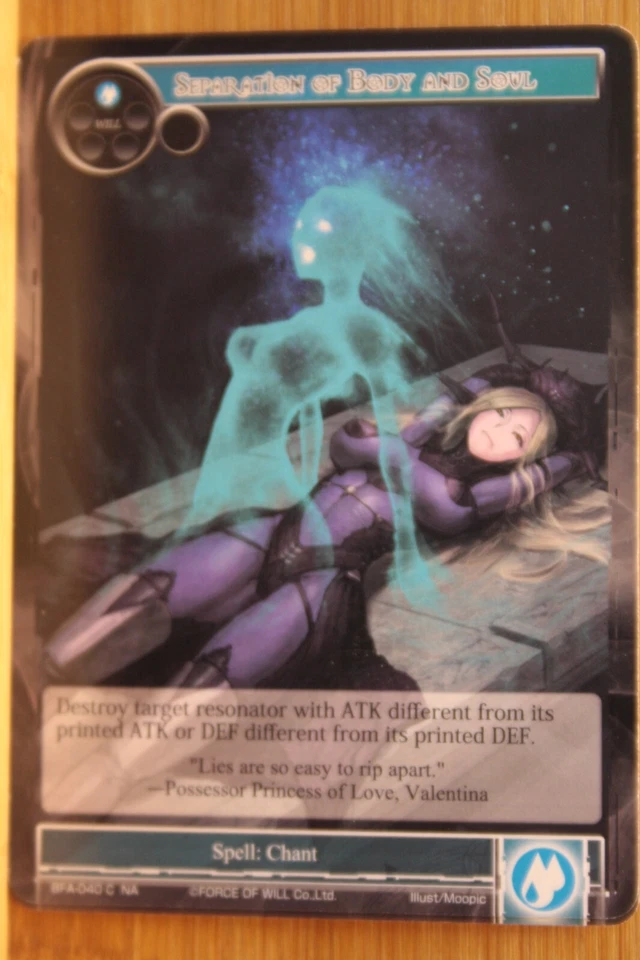 Force Of Will CCG  "Separation Of Body And Soul" BFA-040 C - Image 1 of 1