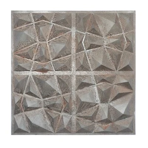 3D Ceiling Tiles Suspended Wall Panels for Cafe PLM101 Weathered iron 10Pcs - Picture 1 of 23