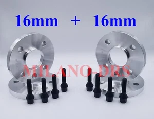 KIT 4 DISTANZIALI RUOTA 16+16mm FIAT 124 SPIDER 1973 + BULLONI BLACK - Imagen 1 de 1