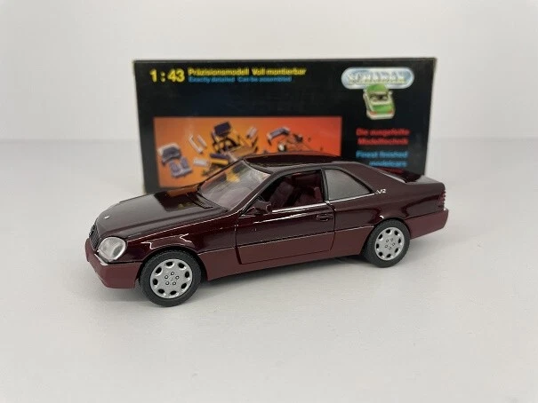 Schabak Mercedes Benz 600 SEC C140 Borgoña 1:43 1270 Foto 1 de 1