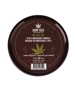 Earthly Body Hemp Seed 3-IN-1 Massage Candle Oh Oh Oh 6oz, New - Picture 1 of 2