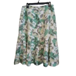 JM Collection Women's Size 12 Linen Floral Midi Skirt - Picture 1 of 6