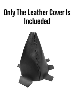 Cubierta de bota de cambio manual de cuero de microfibra negra para Honda Civic 2001-2006 Foto 1 de 4