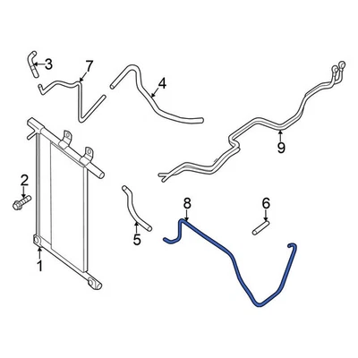 For Nissan NV1500 12-21 Nissan 216211PD0A Automatic Transmission Oil Cooler Tube - Image 1 of 4