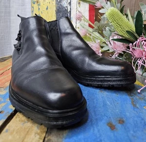 CESARE PACIOTTI Luxury Italian Mens Black Leather Boots SIZE AU6 UK6 EU40 VGC - Picture 1 of 22